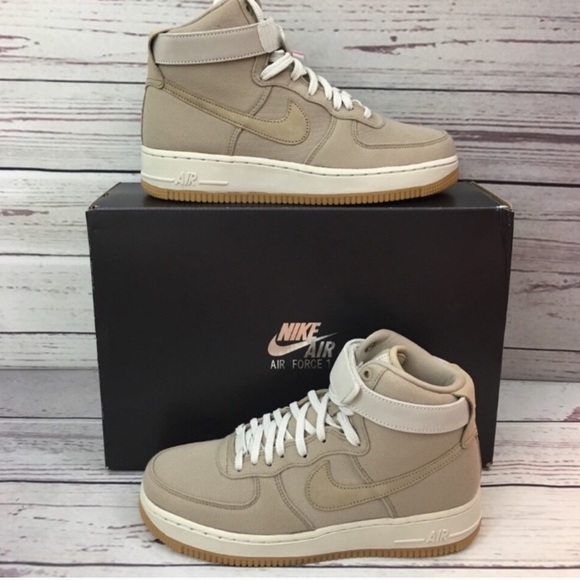 khaki nike high top shoes